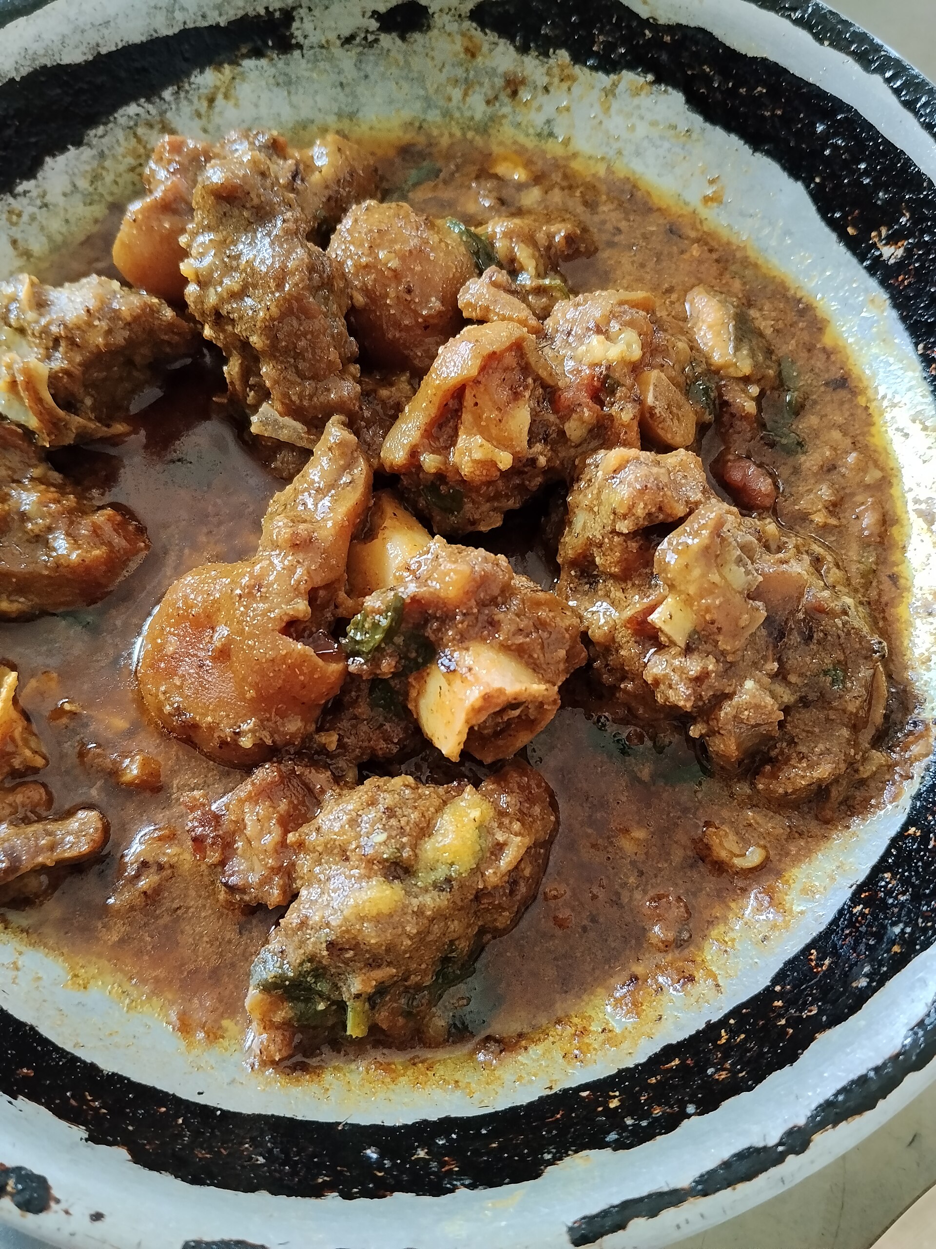 Mutton masala, a rich and hearty curry.